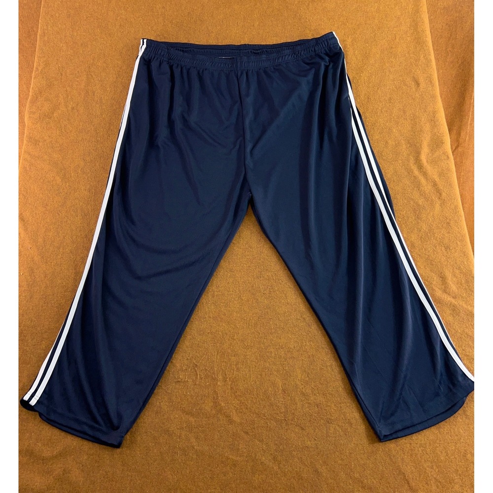 Real Essentials Mens 5X Navy Blue Side Stripe Athletic Mesh Track Pants New
